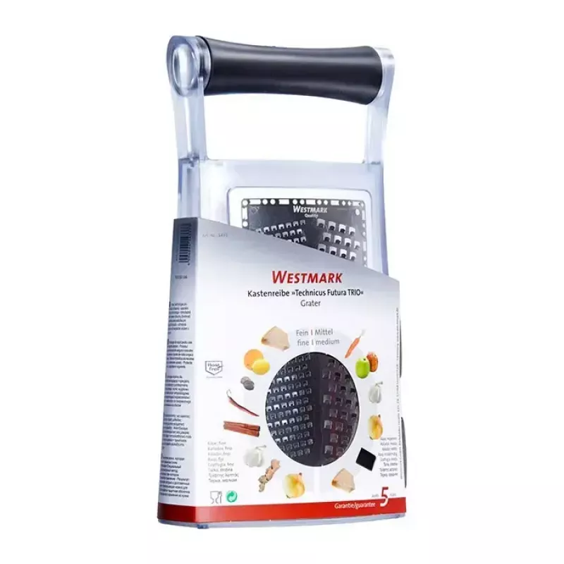 Grattugia a cassa Westmark Trio nero trasparente plastica acciaio inox