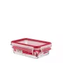 Contenitore rettangolare in vetro EMSA Clip & Close 0,7 L rosso, trasparente 1 pz.