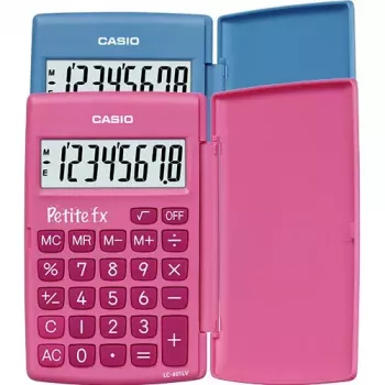 Calcolatrice basic Casio Petite FX tascabile basic rosa