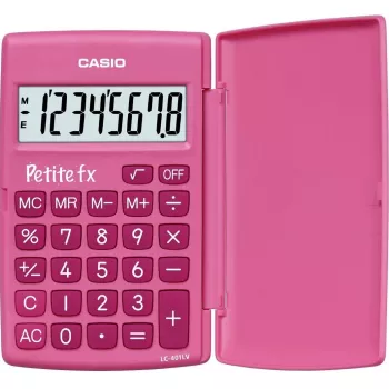 Calcolatrice basic Casio Petite FX tascabile basic rosa