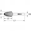 Fresa rotante KS Tools 515.3261 metallo ovale 3 mm per ghisa e plastica