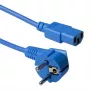 Cavo di alimentazione ACT spina CEE 7/7 (angolare) - C13 blu 1,8 m