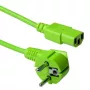 Cavo di alimentazione ACT spina CEE 7/7 (angolare) - C13 verde 1,8 m