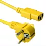 Cavo di alimentazione ACT spina CEE 7/7 (angolare) - C13 giallo 1,8 m
