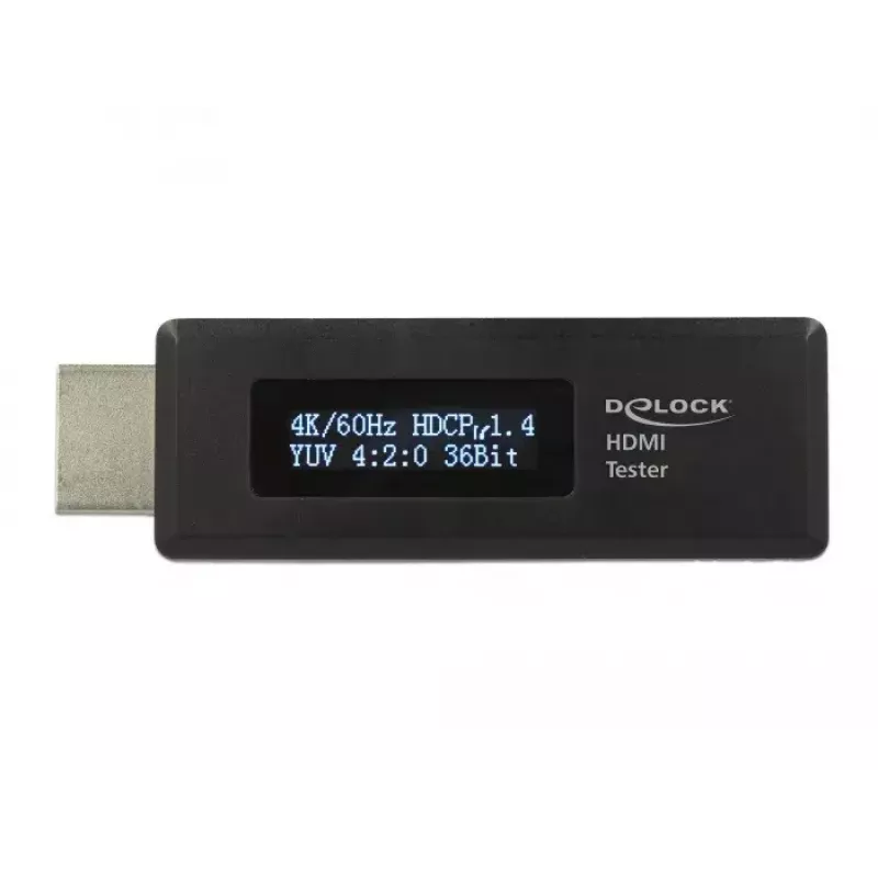 Delock 63327 tester HDMI per informazioni EDID con display OLED a 2 righe
