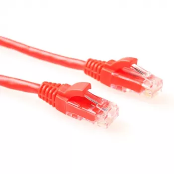ACT rosso 5 metri cavo patch U/UTP CAT5E, testato a livello di componenti, con connettori RJ45