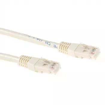 ACT avorio 0,5 m LSZH cavo patch U/UTP CAT6A con connettori RJ45