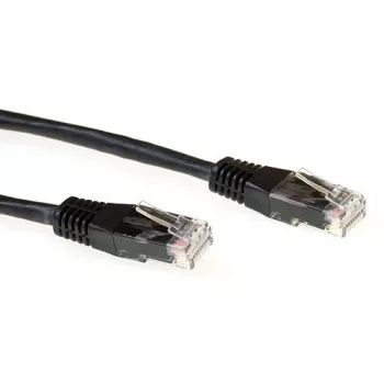 ACT nero 1,5 metri LSZH U/UTP CAT6A cavo patch con connettori RJ45