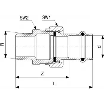 VIEGA Viega 2265 rosone tondo per pavimento/soffitto, diametro 15 cm, pezzo singolo