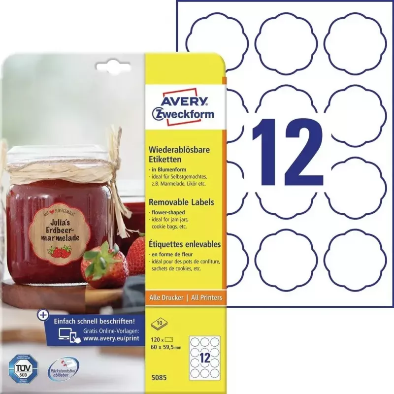 Etichetta per stampante adesiva Avery 5085