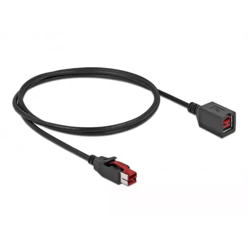 Prolunga USB con alimentazione DeLOCK 85985 24 V 1 m nero