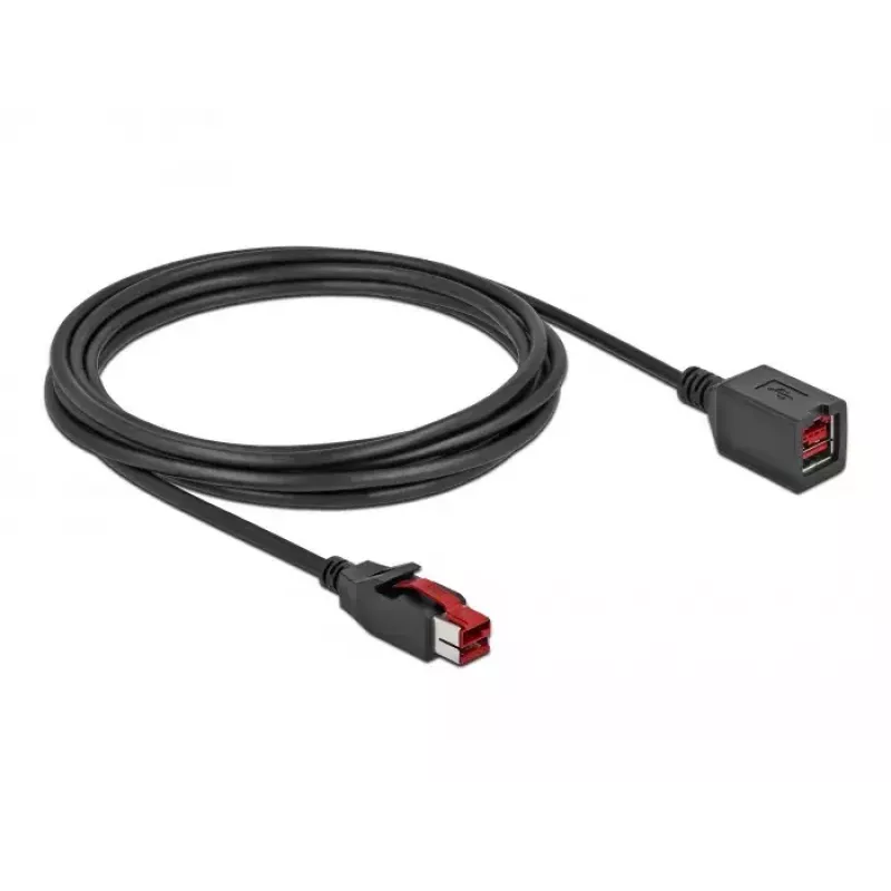 Prolunga USB con alimentazione DeLOCK 85987 24 V 3 m nero