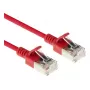 ACT rosso 2 m LSZH U/FTP CAT6A patch cable slimline per data center con connettori RJ45