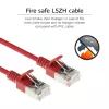 ACT rosso 2 m LSZH U/FTP CAT6A patch cable slimline per data center con connettori RJ45