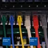 ACT rosso 2 m LSZH U/FTP CAT6A patch cable slimline per data center con connettori RJ45