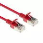 ACT rosso 1,5 metri LSZH U/FTP CAT6A patch cable slimline snagless per data center con connettori RJ45