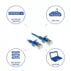 ACT blu 0,25 metri LSZH U/FTP CAT6A patch cable slimline per data center con connettori RJ45