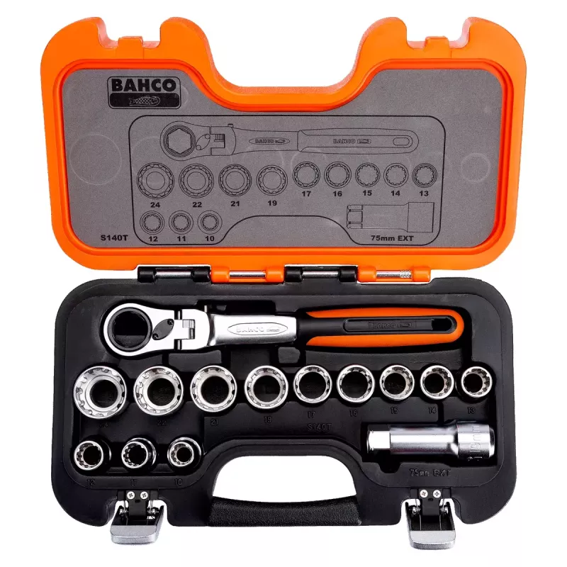 Bahco S140T set di bussole, 14 pz.