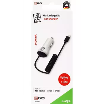 Caricabatterie mobile 2GO 795631 auto accendisigari 12/24V 5V bianco