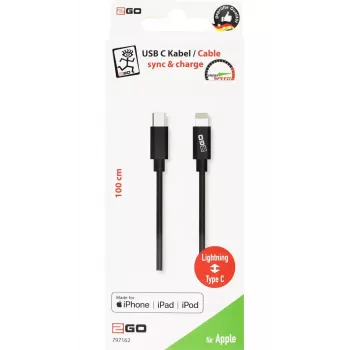 Cavo Lightning 2GO 797162 1 m nero USB-C