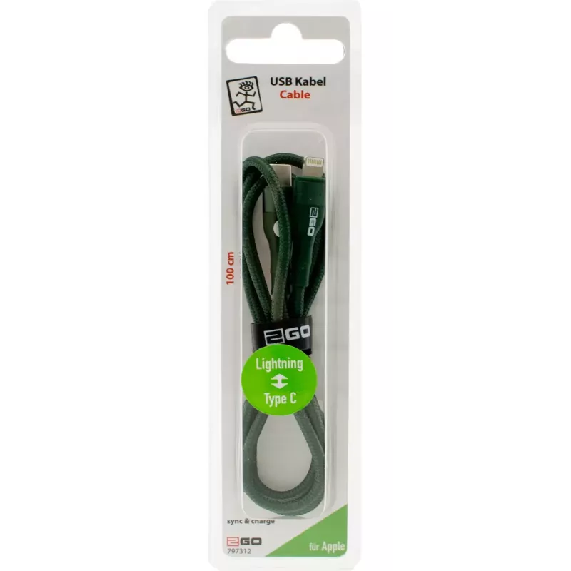 Cavo Lightning 2GO 797312 1 m verde connettore USB-C