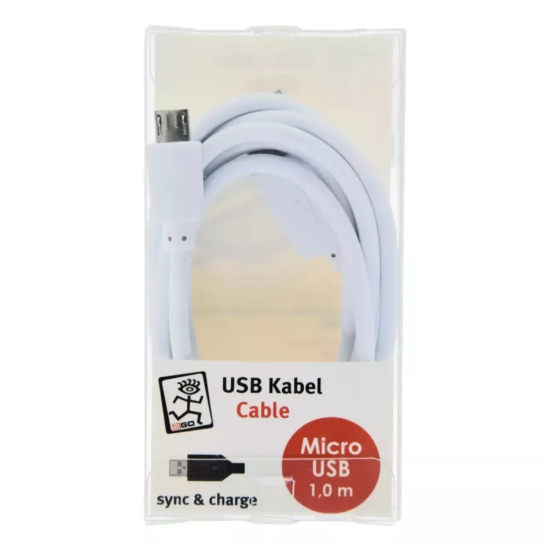 Cavo USB 2GO 795202 1 m USB B Micro-USB B bianco