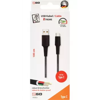 Cavo USB 2GO 795822 1 m USB B USB C nero