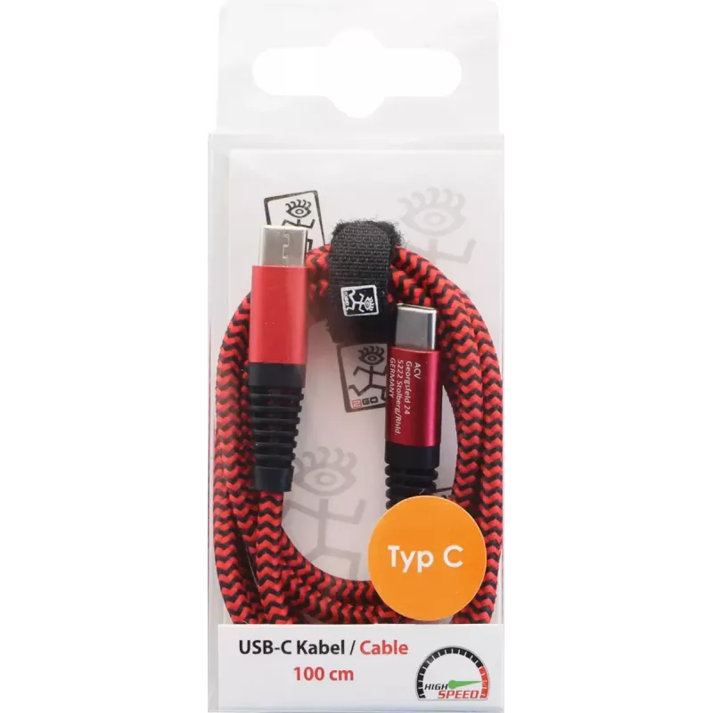 Cavo USB 2GO 797195 USB 3.2 Gen 1 1 m USB C rosso