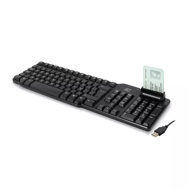 ACT tastiera con filo con lettore smartcard (layout Azerty/BE)