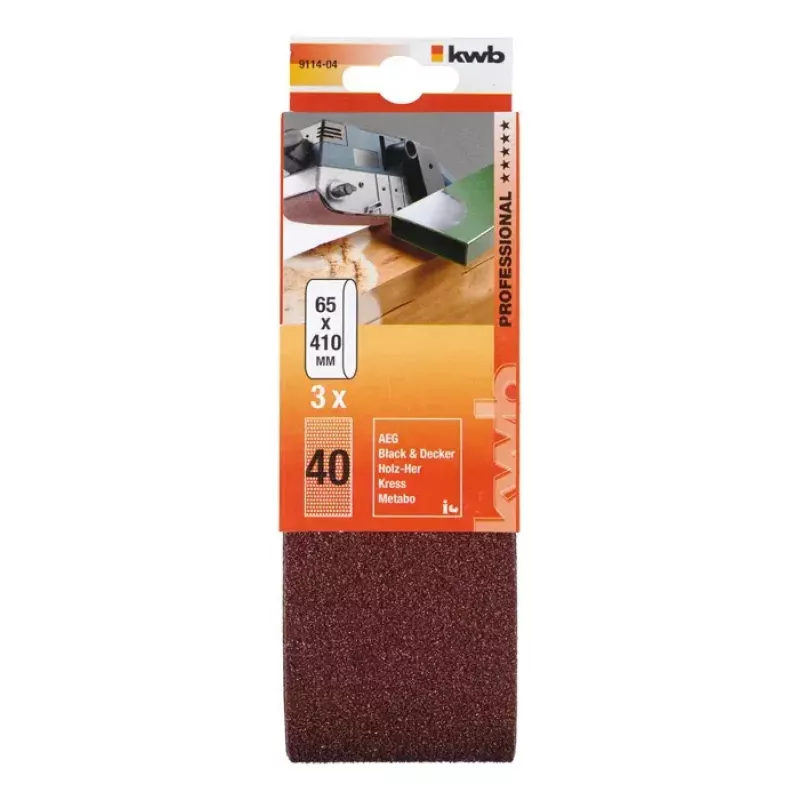 Nastro abrasivo KWB 911404 3 pezzi
