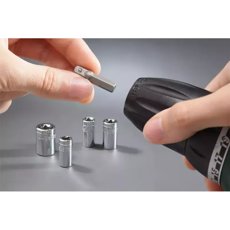 kwb 105000 Set di chiavi a bussola con adattatore da 1/4", 7/8/10/13 mm, 5 pz.