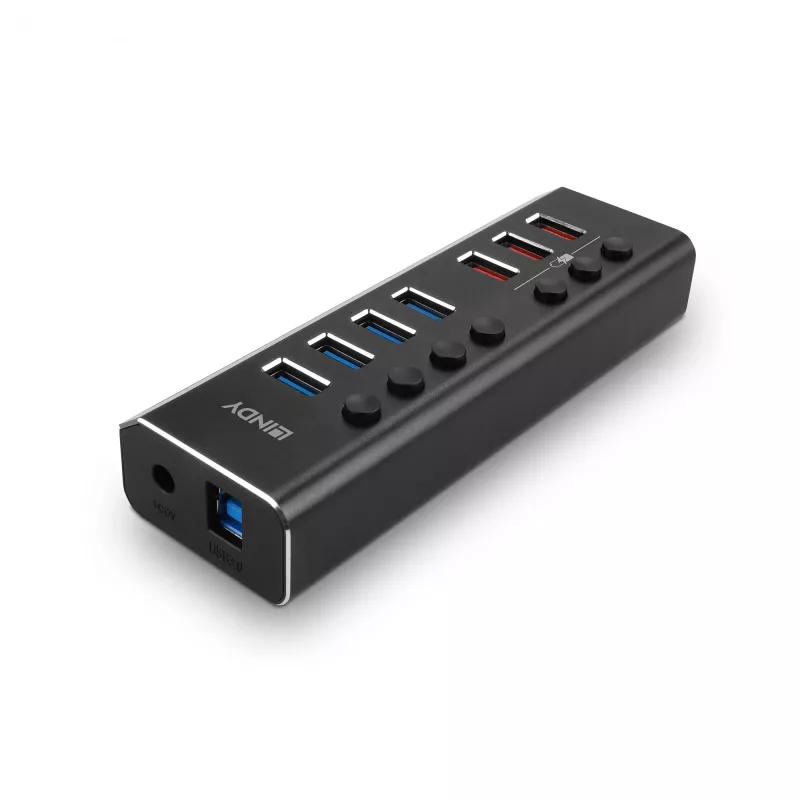 Lindy hub USB 3.0 4 porte con 3 porte Quick Charge 3.0