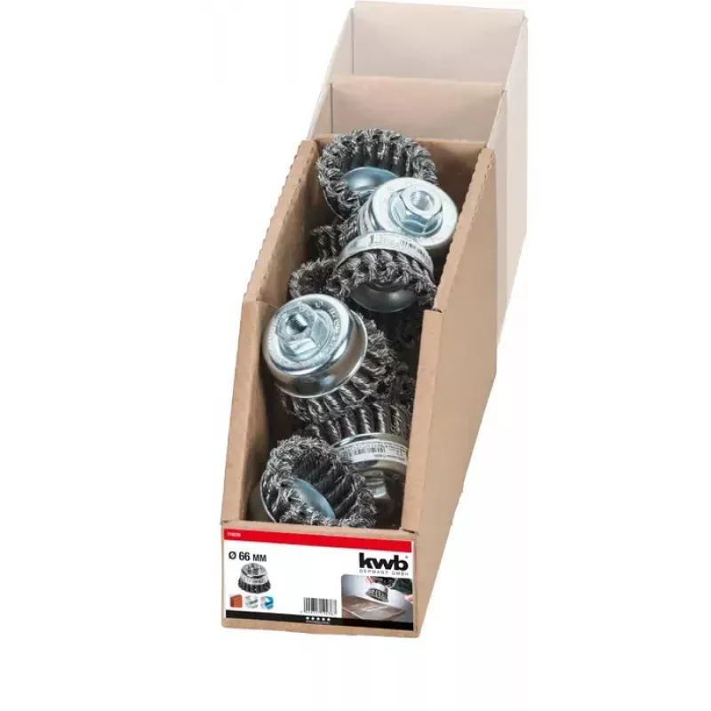 KWB AGGRESSO-FLEX 719236 spazzola a tazza, intrecciata, filo d'acciaio HSS ondulato, per smerigliatrici angolari