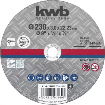 Disco da taglio KWB 791993 nucleo piatto per metallo
