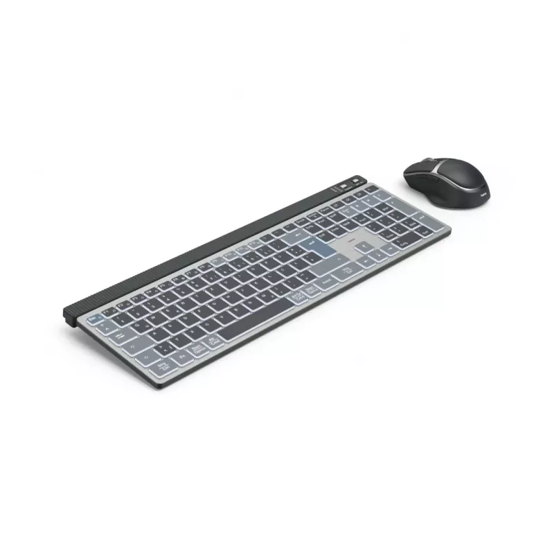 Hama WKM-750 set tastiera e mouse wireless multi-dispositivo, LED, QWERTZ, nero