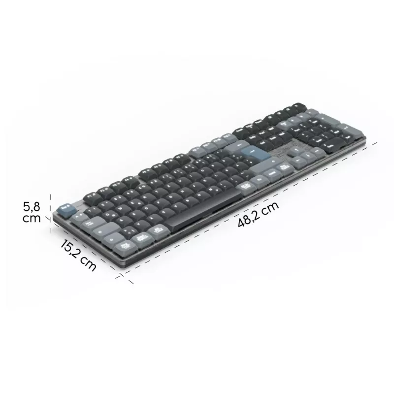 Hama WK-800 tastiera meccanica wireless multi-dispositivo, LED, QWERTZ, nera