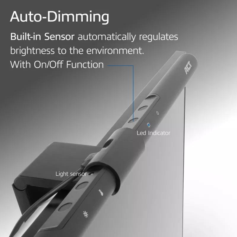 Barra luminosa LED per monitor ACT AC8055 — lampada da schermo dimmerabile alimentata via USB