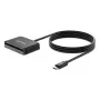 Manhattan lettore di smart card a contatto USB-C con slot MicroSD, connettore USB Type-C su interfaccia lettore a contatto e microSDXC, supporta Windows, macOS e Linux, legge SIM con adattatore, cavo 1 m, nero, tre anni di garanzia
