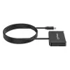 Manhattan lettore di smart card a contatto USB-C con slot MicroSD, connettore USB Type-C su interfaccia lettore a contatto e microSDXC, supporta Windows, macOS e Linux, legge SIM con adattatore, cavo 1 m, nero, tre anni di garanzia