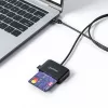 Manhattan lettore di smart card a contatto USB-C con slot MicroSD, connettore USB Type-C su interfaccia lettore a contatto e microSDXC, supporta Windows, macOS e Linux, legge SIM con adattatore, cavo 1 m, nero, tre anni di garanzia