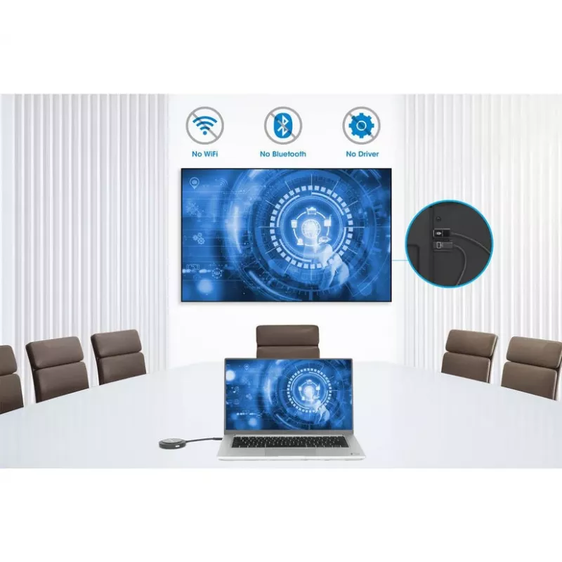 Manhattan kit presentazione wireless HDMI 1080p, set da 2 pezzi con ricevitore HDMI e dongle trasmettitore HDMI per la trasmissione wireless di un segnale video da laptop/tablet/smartphone a TV o proiettore HDMI, nero