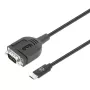 Manhattan cavo convertitore USB-C a seriale, 1 m, connettore maschio su connettore maschio, seriale/RS232/COM/DB9, chip Prolific PL2303GT, cavo nero, tre anni di garanzia