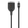 Manhattan cavo convertitore USB-C a seriale, 1 m, connettore maschio su connettore maschio, seriale/RS232/COM/DB9, chip Prolific PL2303GT, cavo nero, tre anni di garanzia