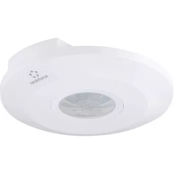 Renkforce 1488533 Rilevatore di movimento PIR da soffitto, 360 gradi, relè, bianco, IP20