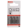 Bosch 2607001724 Inserto esagonale 4 mm, extra duro, C 6,3, 3 pz.