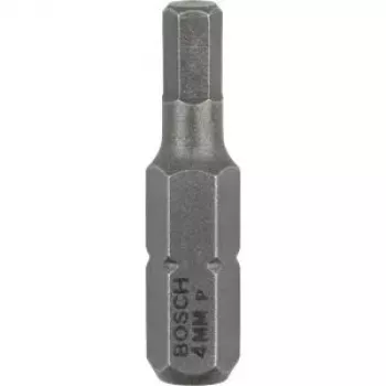 Bosch 2607001724 Inserto esagonale 4 mm, extra duro, C 6,3, 3 pz.