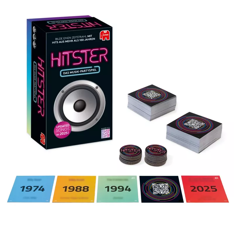 Jumbo Hitster (edizione tedesca), gioco di carte, party, 16 anni, 30 min, 30 min