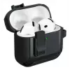 Custodia protettiva per AirPods 4 LAUT ZENTRY — policarbonato + TPU, nero