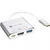 Techly IADAP USB31-HDMIPTY dock per laptop/replicatore di porte con filo USB 3.2 Gen 1 (3.1 Gen 1) Type-C argento