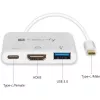 Techly IADAP USB31-HDMIPTY dock per laptop/replicatore di porte con filo USB 3.2 Gen 1 (3.1 Gen 1) Type-C argento